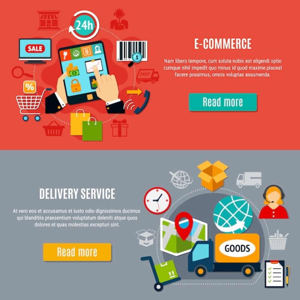電子商務水平橫幅